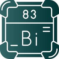 Bismuth Glyph Gradient Green Icon vector