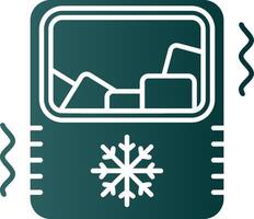 Ice maker Glyph Gradient Green Icon vector