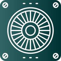 Extractor Glyph Gradient Green Icon vector