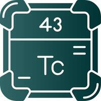 Technetium Glyph Gradient Green Icon vector