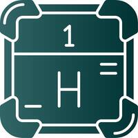 Hydrogen Glyph Gradient Green Icon vector