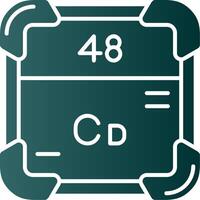 Cadmium Glyph Gradient Green Icon vector