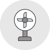Fan Line Filled Light Circle Icon vector