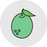 pomelo Line Filled Light Circle Icon vector