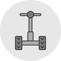 Segway Line Filled Light Circle Icon vector