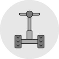 Segway Line Filled Light Circle Icon vector