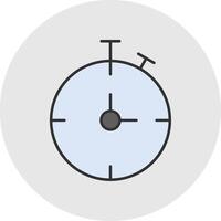 Chronometer Line Filled Light Circle Icon vector