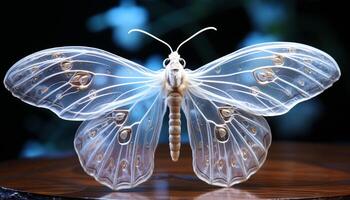 ai generado mariposa ala, vibrante colores, belleza en naturaleza generado por ai foto