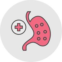 Gastroenterology Line Filled Light Circle Icon vector