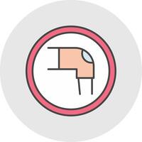 Orthopedics Line Filled Light Circle Icon vector