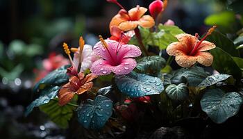 ai generado frescura y belleza en naturaleza vibrante de colores flor generado por ai foto