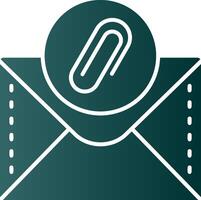 Clipper Glyph Gradient Green Icon vector