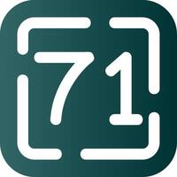 Seventy One Glyph Gradient Green Icon vector