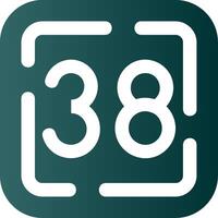 Thirty Eight Glyph Gradient Green Icon vector