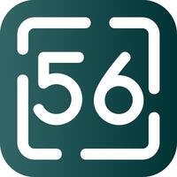 Fifty Six Glyph Gradient Green Icon vector