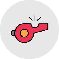 Whistle Line Filled Light Circle Icon vector