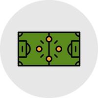 Football Strategy Line Filled Light Circle Icon vector