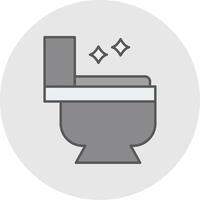 Toilet Line Filled Light Circle Icon vector