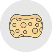 Sponge Line Filled Light Circle Icon vector