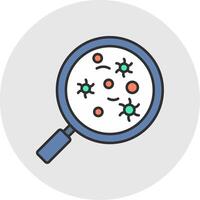 Microbiology Line Filled Light Circle Icon vector