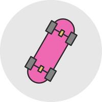 Skates Line Filled Light Circle Icon vector