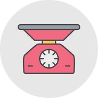 Weight Scale Line Filled Light Circle Icon vector