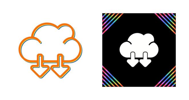 icono de vector de nube