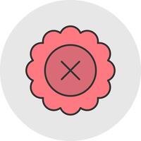 Reject Line Filled Light Circle Icon vector