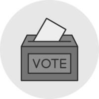 Voting Booth Line Filled Light Circle Icon vector