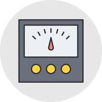 Voltage Indicator Line Filled Light Circle Icon vector