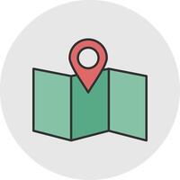 Site Map Line Filled Light Circle Icon vector
