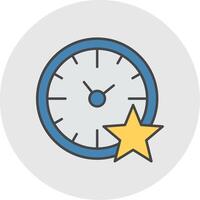 Favourite Time Line Filled Light Circle Icon vector