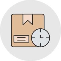 Timein Line Filled Light Circle Icon vector