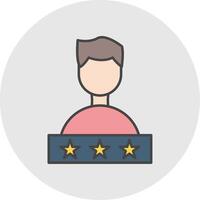 Satisfaction Line Filled Light Circle Icon vector