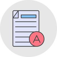 Grades Line Filled Light Circle Icon vector