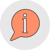 Information Line Filled Light Circle Icon vector