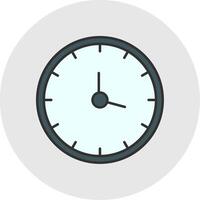 Clock Line Filled Light Circle Icon vector