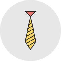 Tie Line Filled Light Circle Icon vector