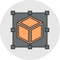 Scale Line Filled Light Circle Icon vector