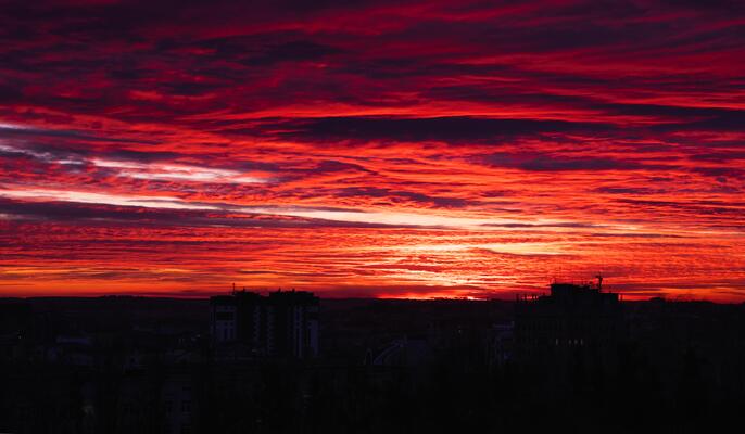 Free Images : clouds, sunset, afterglow, red sky at morning