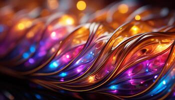 AI generated Abstract multi colored pattern decoration with shiny design generated by AI photo