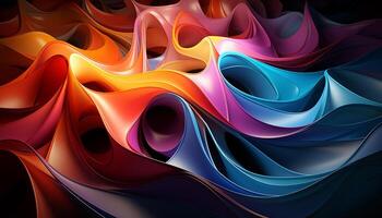 AI generated Abstract backdrop with vibrant colors and flowing shapes generated by AI photo