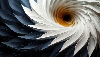 AI generated Abstract pattern of a futuristic spiral design generated by AI photo