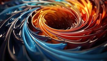 AI generated Abstract pattern of multi colored fractal design backdrop generated by AI photo