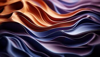 AI generated Abstract wave pattern on blue backdrop, modern decoration generated by AI photo