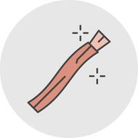 miswak línea lleno ligero circulo icono vector