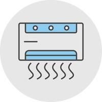 Air Conditioner Line Filled Light Circle Icon vector