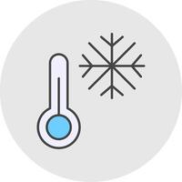 Cold Line Filled Light Circle Icon vector