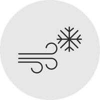 Blizzard Line Filled Light Circle Icon vector