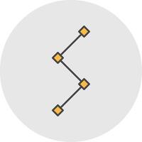 Path Line Filled Light Circle Icon vector
